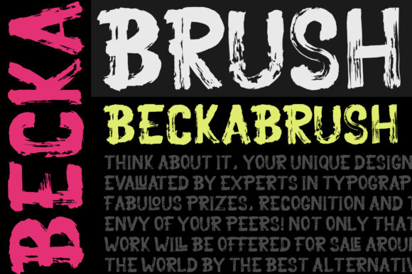 Becka Brush: Bring Bold Creativity to Your Projects with This Dynamic Display Font