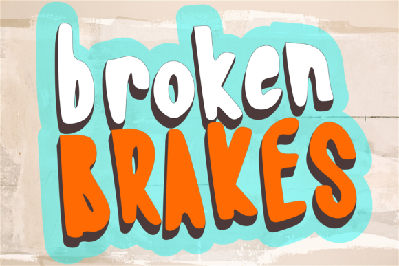 Broken Brakes: A Unique Display Font for Creative Projects