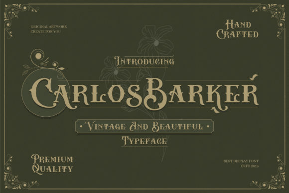 Carlos Barker: A Vintage Styled Display Font That Elevates Your Creative Projects