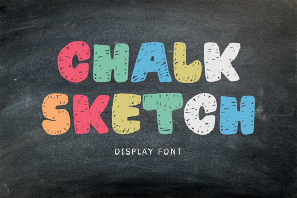 Chalk Sketch: A Bold and Colorful Display Font for Creative Projects