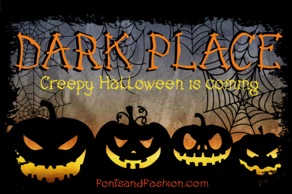 Dark Place Font for Halloween Design