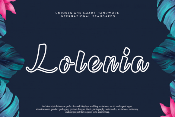 Discover the Beauty and Versatility of Lolenia: A Modern Display Font for Creative Professionals