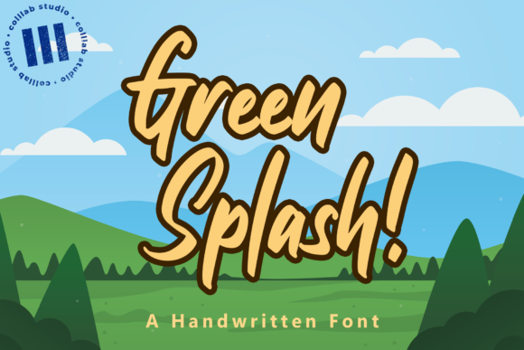 Discover the Beauty of Green Splash: A Handwritten Font for Timeless Design