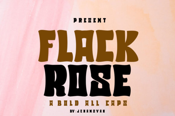 Flack Rose: A Bold and Chunky Lettered Display Font for Creative Expression