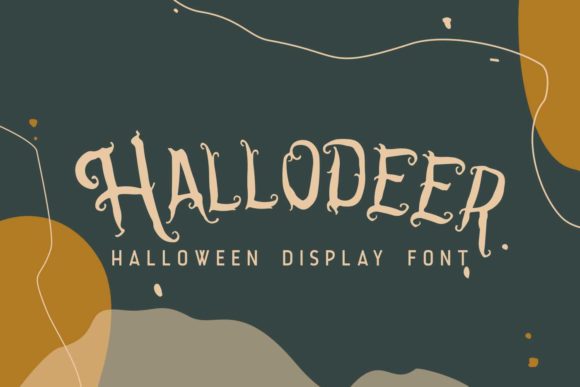 Hallodeer: A Quirky Display Font for Halloween-Themed Designs