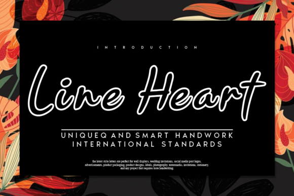 Line Heart: A Joyful Display Font for Creative Designs