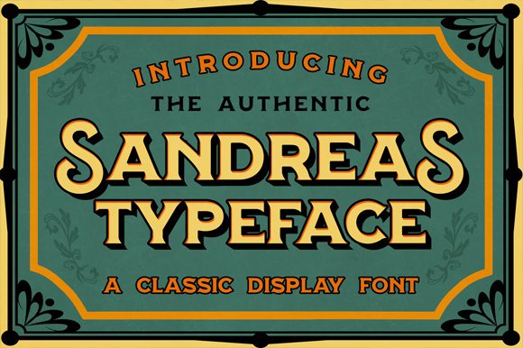 Sandreas: A Vintage-Inspired Font for Timeless Design