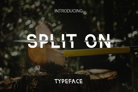 Split On: A Unique Display Font That Elevates Creative Projects